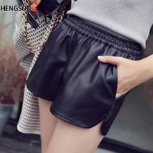 Sexy PU Leather Shorts Women's Fermuda Feminina Casual Night Club Party Wide Leg High Waist Short Pants Female 2024 - buy cheap