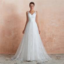 Modest  Boho Wedding Dresses Elegant Lace V Neck Zipper Back Cheap A Line Garden Simple Bridal Gowns Floor Length 2024 - buy cheap