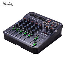 T6 Portable 6-Channel Sound Card Mixing Console Audio Mixer Built-in 16 DSP 48V Phantom power Supports BT Connection 2024 - buy cheap