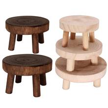 Mini soporte de Banco de madera, soporte para plantas, soporte para macetas, soporte Natural para interiores 2024 - compra barato