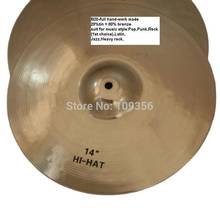 B20 14 pulgadas hi-hat platillo para juego de tambor para reproductor profesional, instrumento de tambor, un par 2024 - compra barato