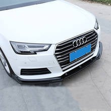 Car Front Bumper Lip Body Kit Spoiler Splitter Diffuser Cover For Audi A3 Sedan 2017-2019 Carbon Fiber Look / Glossy Black 2024 - buy cheap