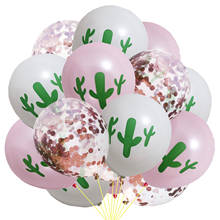 15 pçs cactus conjunto de balões cactus látex balões confetes se encaixa para festa de aniversário casamento decoração 2024 - compre barato