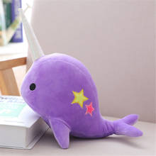 25CM 35CM Narwhal whale binary star doll plush Toy soft animal ocean sea stuffed Toys for Children Christmas Gift kid Brinquedos 2024 - buy cheap