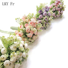 LKY Fr Wedding Bouquets for Bridesmaids Bridal Bouquets Flowers Silk Roses White Purple Wedding Bouquet Bride Marriage Supplies 2024 - buy cheap