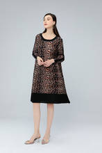 HOT SELLING  Miyake  Leopard print dress fold dress with dress IN STOCK 2024 - buy cheap