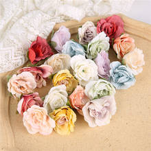 5/10PCs Silk Artificial Flowers DIY Rose Peony Fake Flowers Head Bride Garland For Home Wedding Party Valentine's Day Decoration 2024 - buy cheap