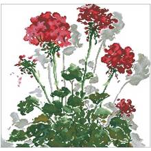 Red geranium patterns Counted Cross Stitch 11CT 14CT 18CT DIY Chinese  Cross Stitch Kits Embroidery Needlework Sets 2024 - buy cheap
