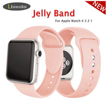 Jelly strap for Apple Watch band 38mm 42mm iWatch 4 bands 44mm 40mm Silicone Sport bracelet watchband for apple watch 5 4 3 2 38 2024 - buy cheap