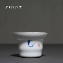 Coadores de chá pintados à mão, porcelana branca, serviço de cerâmica, filtro de especiarias de chá kung fu 2024 - compre barato