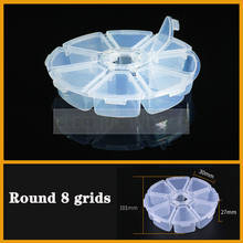 Round 8 grids strage box Container Plastic Box Organizer Practical ajustable Compartment Jewelry Earring Bead Screw Holder case 2024 - buy cheap