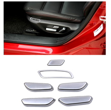 For Mazda 6 M6 Atenza 2013-2015 ABS Chrome Car Seat Adjustment Button Decorative Cover Matt Interior Mouldings Trim 6pcs 2024 - buy cheap
