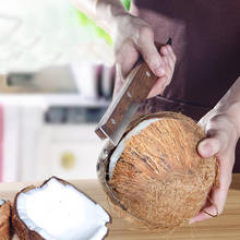 Coconut Knife Double-ended Cutter Wooden Handle Coconut Opener Creative Kitchen Gadget Tool with Wooden Handle 2024 - buy cheap