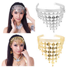 Accesorios para el cabello para danza del vientre para mujer, diadema de alto rendimiento, sombreros de Color dorado y plateado, diadema de baile para el vientre 2024 - compra barato