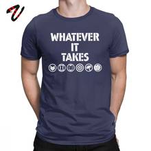 T Shirts Men 100% Cotton Tshirt  Whatever It Takes T-Shirt Crewneck Tees Short Sleeve Clothes Slim Fit 2024 - buy cheap