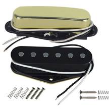 Guitar Bridge Single Coil Pickup & Neck Pickup (Golden) Tele Pickup Set Fit Fender Tele Guitar Part 2024 - buy cheap