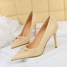 2021 Women Fetish High Heels Wedding Pumps Lady Pointed Toe Black Apricot Valentine Heels Scarpins Office Stripper Shoes 2024 - buy cheap