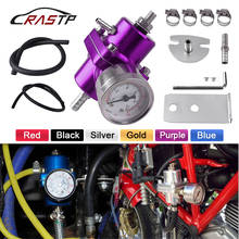 RASTP Universal JDM Adjustable FPR Fuel Pressure Regulator 0-140 PSI Gauge Gas Hose Kit For Ford Mustang 01-04 RS-FRG001 2024 - buy cheap