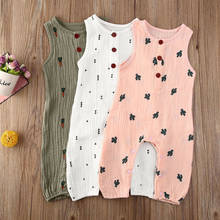 2020 Summer Fashion Newborn Infant Baby Girl COTTON Linen Clothes Sleeveless Jumpsuit Romper Outfits 2024 - buy cheap