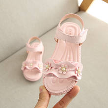 Детские сандалии для девочек с мягкой подошвой; нескользящие сандалии принцессы с цветами; детские сандали для девочек обувь 2024 - купить недорого