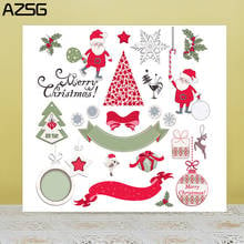 AZSG Christmas Santa Claus Gifts Snowflake Clear Stamps For DIY Scrapbooking/Card Making/Album Decorative Silicon Stamp Crafts 2024 - buy cheap