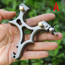 Stainless Steel TC21 Slingshot Crooked Handle Clip Ball Clip Free Flat Leather Bow Manual Portable Pocket Slingshot Crossbow 2024 - buy cheap