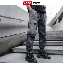 LAPPSTER Mens Streetwear Joggers Pants 2019 Mens Hip Hop trilha Preto Calças masculinas Fashions coreano Harajuku Pockets Sweatpants 5XL 2024 - compre barato