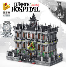 Cidade modular blocos de construção arkham asilo casa lunático hospital modelo montagem tijolos educativos crianças presente MOC-30788 2024 - compre barato