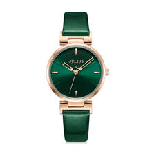 Julius-Reloj de moda para mujer, pulsera de cuero auténtico, caja de regalo de cumpleaños para niña 2024 - compra barato