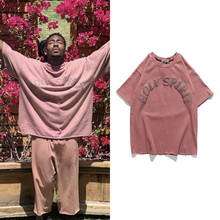 Camisetas Kanye West para hombres y mujeres, camisa de manga corta con letras impresas, de algodón, informal, Hip Hop, Harajuku, de verano, 1:1 2024 - compra barato