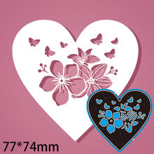 New Metal Cutting Dies Scrapbooking Flower Heart DIY Album Paper Card Craft Embossing Stencil 77*74mm 2024 - buy cheap