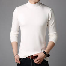 Half Turtleneck Knitted Pullover Men Sweater Clothes For 2021 Autumn Winter Casual Sueter Hombre Solid Slim Knitwear Pull Homme 2024 - buy cheap