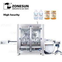 ZONESUN ZS-VTFM1 Automatic Filling Machine Six Head Ex-proof Liquid Paste Alcohol Kerosene Cream Servo Cosmetic Bottle Filler 2024 - buy cheap