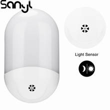 Sensor de Control de luz LED, lámpara de noche con Ángulo de haz de 360 grados, enchufe estadounidense/europeo, lámpara de dormitorio para regalo de bebé, luz nocturna 2024 - compra barato