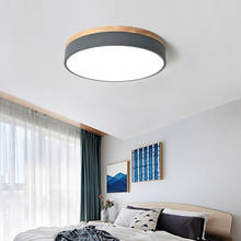 Luminária de teto em madeira, estilo nórdico, ajustável, barata, redonda, para cozinha, sala de jantar, quarto 2024 - compre barato