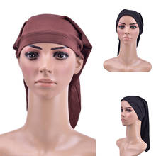 1pc Unisex Sleep Cap Bonnet De Nuit Black Long Hair Sock Cap Sleep Hats Wrap Night Cap Hair Care Bonnet Nightcap for Women Men 2024 - buy cheap