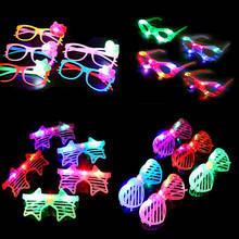 12PCS Glow Glasses Rave Glow Party Sunglasses Led Neon Blinds Glasses Decoration Party For Wedding Carnival Festival Accessories 2024 - buy cheap