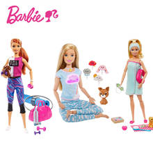 Bonecos originais de barbie vagens meninas princesas, bonecas esportivas de ginástica para garotas, brinquedos para presente de aniversário para crianças fxp39 2024 - compre barato