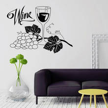 Alcohol Drink Wall Decal for Kitchen Wine Grape Restaurant Vinyl Wall Stickers Nordic Home Decoration Living Room Removable W522 2024 - buy cheap