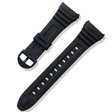 Silicone Watch Band Stainless Steel Pin Buckle Watchband for Casio W-96H Sports Men Women Strap Bracelets 2024 - buy cheap