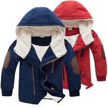 Children Winter Wool Overcoat Jackets for Boys Girls Hooded Warm Kids Outerwear Autumn Boys Windbreaker Coats 4 6 8 10 12 Years 2024 - buy cheap