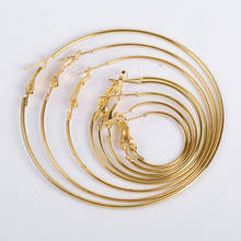 10Pcs/Lot 20-70mm Fashion Women Pin Buckle Hoop Earrings For DIY Circle Earring Hooks Jewelry Findings Supplies 2024 - buy cheap