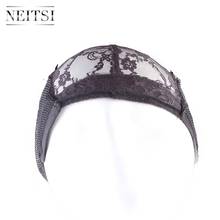 Neitsi-Peluca de encaje con correa ajustable, gorro de nailon para hacer pelucas, color negro, #10 unids/paquete 2024 - compra barato