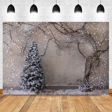 Christmas Photo Backdrop Winter Snow Tree Forest Way Children Natural Scenic Photography Backgrounds Photocall Photo Studio 2024 - buy cheap