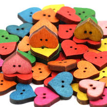 50PCS Button Heart Shape Wood Buttons For Clothes 2 Holes Sewing Button For Crafts Scrapbooking DIY Clothes Accessories кнопка 2024 - buy cheap