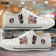 FORUDESIGNS-zapatos bajos de lona con estampado para mujer, zapatillas deportivas transpirables para primavera y otoño, con estampado de Super Mom Girl 2024 - compra barato