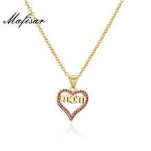 Mafisar Fashion Mom Pendant Necklace For Women Girl Gold Chain AAA+ Cubic Zircon Jewelry Female Party Necklace Mother's Day Gift 2024 - buy cheap