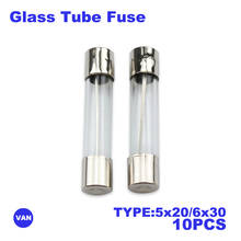 10pcs/lot One Sell 5*20mm 6*30mm Fast Blow Glass Tube Fuses 5x20 6x30 mm 250V 0.5 1 2 3 4 5 6 8 10 15 20 25 30 A AMP Fuse 2024 - buy cheap