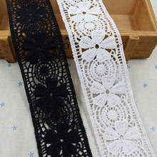 5CM Wide White Black Lace Trim Ribbon Fabric High Quality Hollow Material Lace Applique DIY Craft Dress Skirt Sewing Accessories 2024 - buy cheap