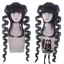 Peruca de cosplay danganronpa yasuhiro taeko, peruca de cabelo sintético para mulheres, para festa de halloween e cosplay de celestia ludenberg 2024 - compre barato